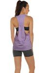 icyzone Workout Tank Tops for Women - Running Muscle Tank Sport Exercise Gym Yoga Tops Athletic Shirts(Pack of 3) (M, Black/Grey/Lavender)