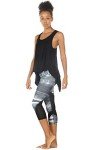 icyzone Open Back Workout Tops for Women - Athletic Activewear Shirts Exercise Yoga Tank Tops (M, Black)