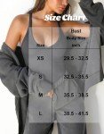 OZICERD Going Out Tank Tops for Women Basic Racerback Sleeveless Workout Top Yoga Gym Clothes Cute V-Neck Camisole Sport Femme Black S