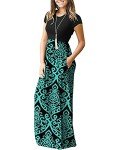 AUSELILY Women's Casual Maxi Summer Dress with Pockets
