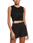 BALEFA Women's Workout Tank Tops Sleeveless Athletic Sport Shirts Gym Running Yoga Tops Black Size M
