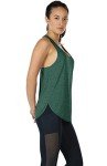icyzone Workout Tank Tops for Women - Athletic Yoga Tops, Racerback Running Tank Top (M, Charcoal/Army)