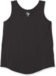 Just My Size-Women's-Plus-SizeJersey-Shirttail-Hem-Tank-Top Black