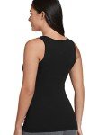 Jockey Women's Activewear 100% Cotton Rib Tank, Black, M