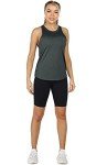 icyzone Women's Racerback Workout Tank Tops - Athletic Yoga Tops, Running Exercise Gym Shirts (Pack of 3) (Medium, Black/Gray/White)