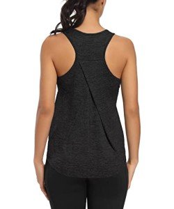 HLXFHB Workout Tank Tops for Women Gym Exercise Athletic Yoga Tops Racerback Sports Shirts Black
