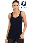 Fihapyli ICTIVE Workout Tank Tops for Women Loose fit Yoga Tops for Women Mesh Racerback Tank Tops Open Back Muscle Tank Workout Tops for Women Running Tank Tops Activewear Gym Tops Black XL