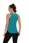 TAIPOVE Gym Tops Athletic Tank Tops for Women High Neck Sleeveless Tops Mesh Tops Sports Activewear 3 Packs