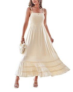 Trendy Apricot Maxi Sundress for Summer Fun