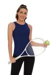 TAIPOVE Gym Tops Athletic Tank Tops for Women High Neck Sleeveless Tops Mesh Tops Sports Activewear 3 Packs