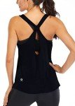 Fihapyli ICTIVE Workout Tank Tops for Women Yoga Tops for Women Loose fit Backless Muscle Tank Racerback Tank Tops Summer Gym Tops for Women Running Tank Tops Workout Tops for Women Black M