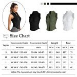 FEOYA Women's Full Zip Up Sleeveless Tennis Shirts Quick Dry Athletic Sports Tank Tops Solid Color Workout Running Yoga Activewear Summer Lightweight Slimming Vest Shirts White