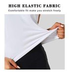 Dragon Fit Athletic Tank Tops for Women Sleeveless Workout Cool T-Shirt Running Short Tank Crop Tops (Small, White, s)
