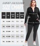 COOTRY Womens Plus Size Workout Jackets Full Zip Up Lightweight Athletic Running Hoodies with Thumb Holes Black2 3XL