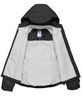Willit Women's Cycling Running Jackets Rain Water Resistant Lightweight Windbreaker Hiking Bike Packable Hooded Black XL