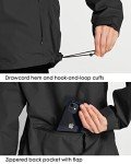 Willit Women's Cycling Running Jackets Rain Water Resistant Lightweight Windbreaker Hiking Bike Packable Hooded Black XL