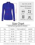 Pinspark Women Sports Jackets Workout Running Jacket Zipper Slim Fit Warm Up Activewear Tops Breathable Blue M