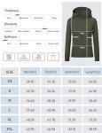 MoFiz Women Warm-Up Track Jacket Lightweight Zip Up Hoody Slim Fit Breathable Activewear Workout Tops with Pockets Army Green S