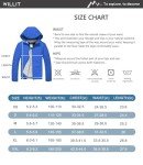 Willit Women's Cycling Running Jackets Rain Water Resistant Lightweight Windbreaker Hiking Bike Packable Hooded Black XL