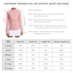 Lightbare Women’s Zip Up Athletic Jackets Lightweight Slim Fit with Pockets Thumb Holes for Workout Gym Running Yoga