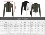 FEOYA Women Sports Jacket Full Zip Up Cropped Athletic Jacket Lightweight Yoga Running Workout Track Shirt Slim Fit Activewear for Fitness Gym Pilates