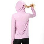 Lightbare Women's UPF 50+ Full Zip Hoodie Jacket Long Sleeve Hooded Sun Shirt with Pockets