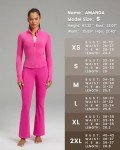 Running Jacket Women Full Zip up Long Sleeve BBL Workout Tops Jacket Womens Waisted Length with Pockets for Yoga Athletic (Hot Pink, XXS)