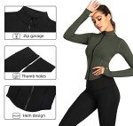 FEOYA Women Sports Jacket Full Zip Up Cropped Athletic Jacket Lightweight Yoga Running Workout Track Shirt Slim Fit Activewear for Fitness Gym Pilates