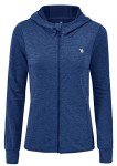 JHMORP Women's Running Track Jacket Hoodie Sweatshirt Full Zip Long Sleeve Outdoor Pullover Workout Sport Light Jackets (Navy,CA L)
