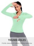 VUTRU Running Jackets for Women Lightweight Slim Fit Sport Tops Zip Up Athletic Yoga Workout Jacket with Thumb Holes
