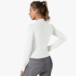 Women's Workout Running Jackets Zip Up Lightweight Stretchy Athletic Yoga Cropped Tops Track Jacket with Thumb Holes