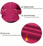 THE GYM PEOPLE Women's Full-Zip Up Hoodies Jacket Fleece Workout Crop Tops Sweatshirts with Pockets Thumb Hole