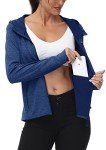 JHMORP Women's Running Track Jacket Hoodie Sweatshirt Full Zip Long Sleeve Outdoor Pullover Workout Sport Light Jackets (Navy,CA L)