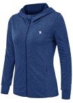 JHMORP Women's Running Track Jacket Hoodie Sweatshirt Full Zip Long Sleeve Outdoor Pullover Workout Sport Light Jackets (Navy,CA L)