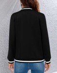 onlypuff Womens Long Sleeve Jackets Fashion Sweatshirt Zip Up Jackets with Pockets Black