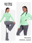 VUTRU Running Jackets for Women Lightweight Slim Fit Sport Tops Zip Up Athletic Yoga Workout Jacket with Thumb Holes