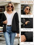 BBO Zip Up Hoodies for Women Sherpa Fleece Jackets Ladies Winter Warm Fleece Coat Casual Full Zip Sweatshirt Thermal