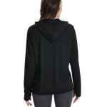 Women UPF 50+ UV Sun Protection Jacket Zip Up Hoodie Lightweight Long Sleeve Sun Shirt with Pocket for Running Hiking (Black, Small)