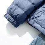 W-760 Royal Blue Going Out Down Jackets for Women Winter Fall Long Sleeve Cropped Oversized Lightweight Thin Thermal Puffer Hooded Down Jackets Hoodies Outfits Women 2024 QV M