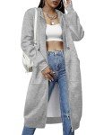Zeagoo Women's Casual Zip up Hoodies Long Tunic Sweatshirts Jackets Fashion Plus Size Hoodie with Pockets Light Grey