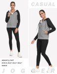 MoFiz Women's Sherpa Lined Sweatshirt Coat Zip Up Hoodies for Women Winter Warm Jackets Drak Gray XX-Large