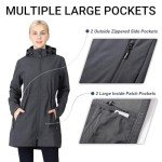 Outdoor Ventures Women's Softshell Jacket with Removable Hood Fleece Lined Windbreaker Insulated Long Warm Rain Jacket