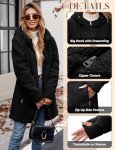 Oleda Fleece Winter Jacket Women Zip Up Hoodies Sherpa Hooded Sweatshirt Warm Coats Fuzzy Outwear with Pockets