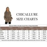 CHICALLURE Women's Sherpa Jacket Fuzzy Fleece Hoodie Pullover Long Sleeves Casual Shaggy Zipper Sweatshirts with Pockets(Brown, M)
