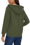 MAGCOMSEN Women Sherpa Jacket Sweatshirt Full Zip Hoodie Winter Jackets Warm Casual Zipper Thick Hoodies Army Green, L
