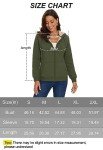 MAGCOMSEN Women Sherpa Jacket Sweatshirt Full Zip Hoodie Winter Jackets Warm Casual Zipper Thick Hoodies Army Green, L