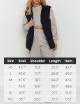 Athlisan Womens Zip Up Puffer Vest Stand Collar Sleeveless Padded Jacket Coat, Black, Small