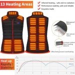 Seenew Heated Vest for Women with 15000mah Battery Pack, Women's Heated Jacket with 3 Heating Levels, 13 Heating Zones, Lightweight Electric Heating Vest(XL)