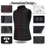 Seenew Heated Vest for Women with 15000mah Battery Pack, Women's Heated Jacket with 3 Heating Levels, 13 Heating Zones, Lightweight Electric Heating Vest(XL)