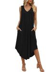 SUNDELL Women's Sleeveless Maxi Dress with Pockets